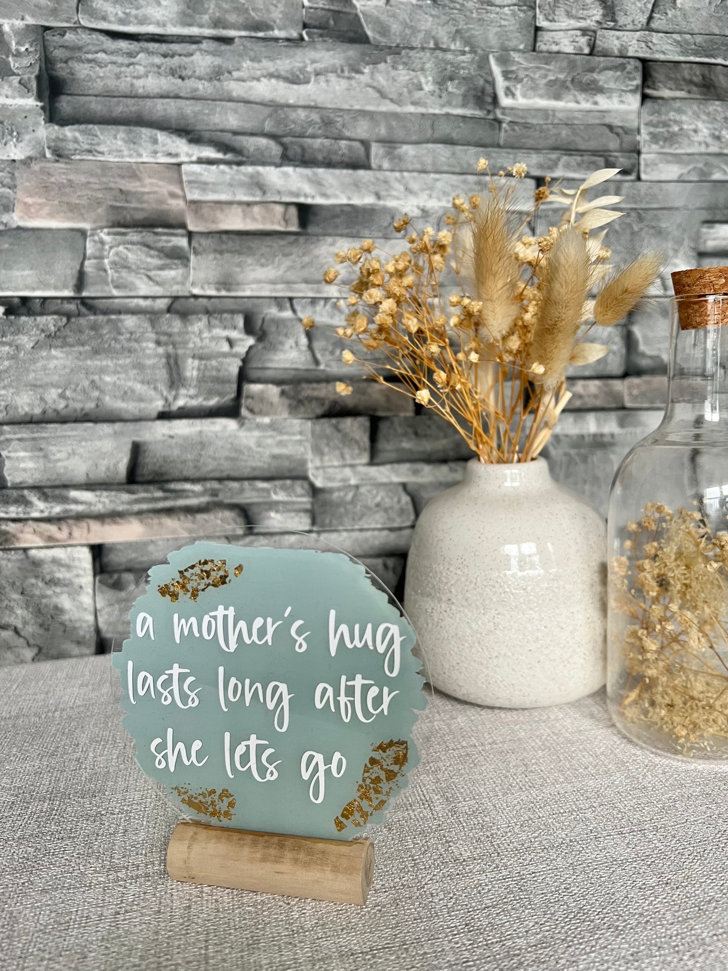 A mother's hug acrylic plaque