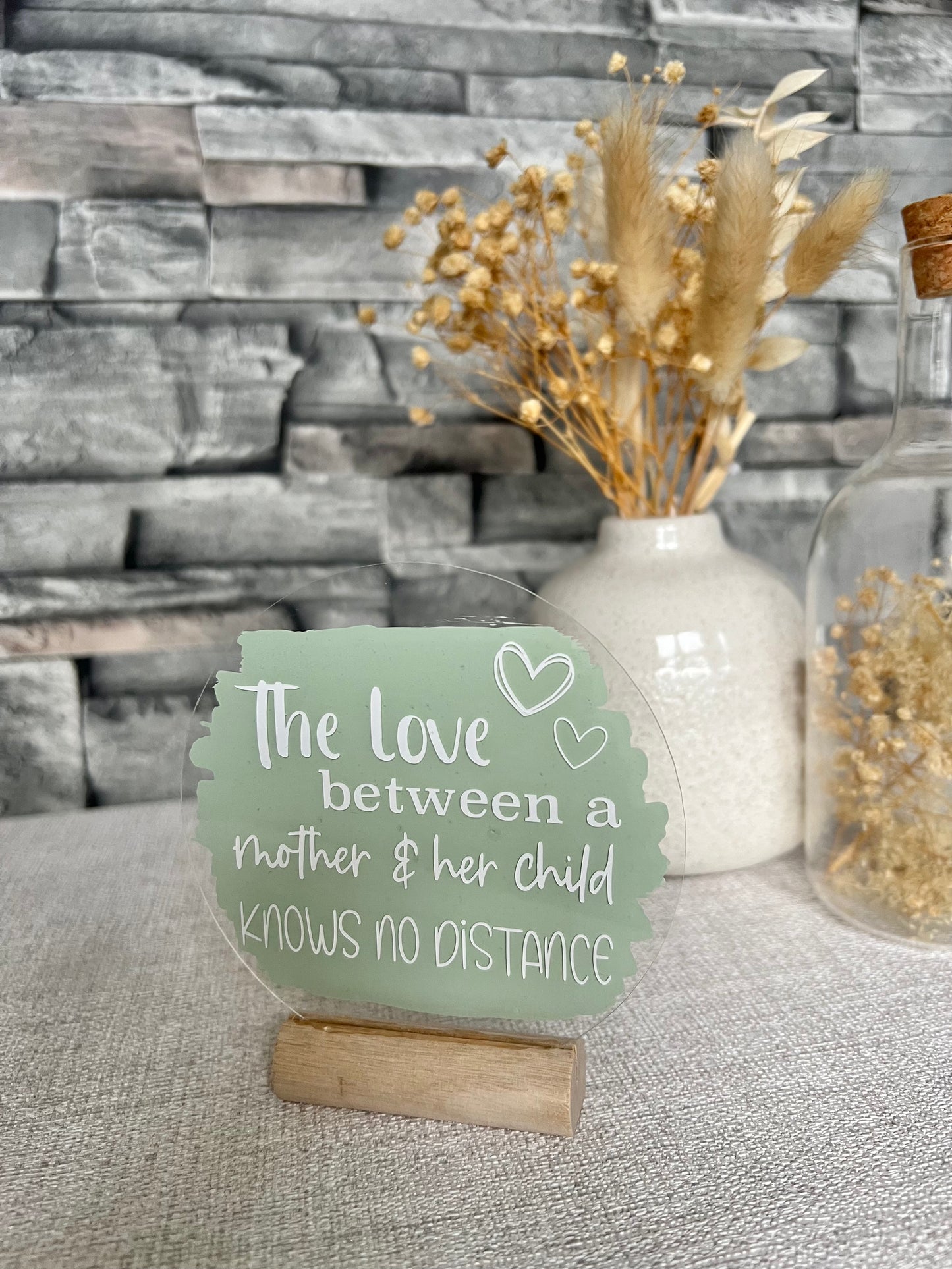 The love between a mother and her child/children acrylic plaque