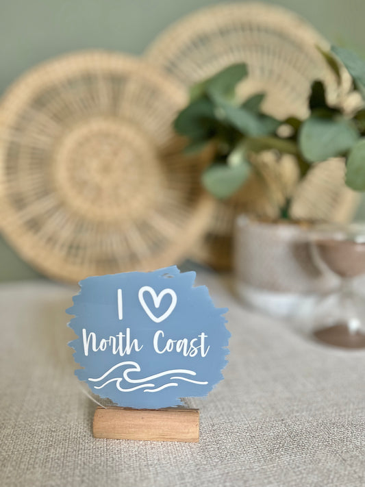 I [heart] North Coast acrylic plaque