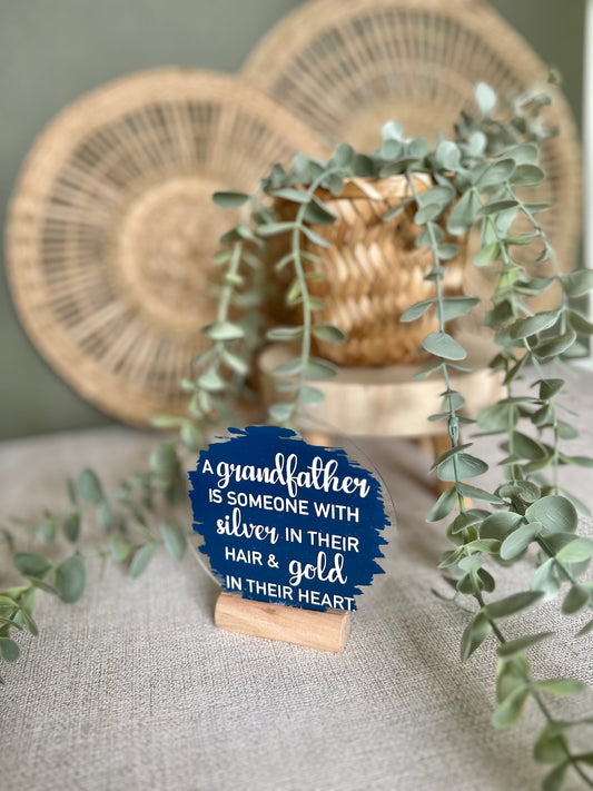 Grandfather acrylic plaque