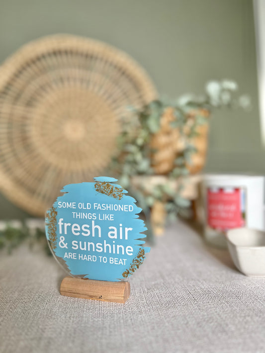 Fresh air nostalgia acrylic plaque