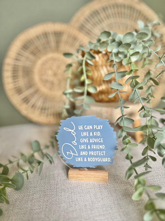 Dad description acrylic plaque