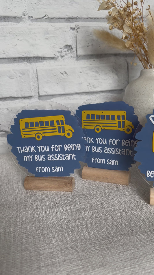 Bus driver plaque (personalised)